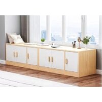 Tủ gỗ thấp kê cửa sổ ban công phòng khách trang trí 3 cánh , Kệ tivi phòng khách 100x34x34cm