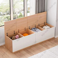 Tủ gỗ thấp ngăn chứa đồ cánh lật tủ kê dọc tường cửa sổ nhiều ngăn gỗ MDF nhập khẩu nhỏ gọn tiện lợi