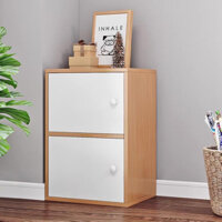 Tủ gỗ tổ ong 2 ngăn tủ đa năng, kệ sách trang trí phòng khách phòng ngủ gỗ MDF ND55 - 2 ngăn gỗ