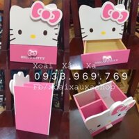 tủ gỗ trang sức, đựng đồ để bàn hello kitty hàng sưu tầm (23*16cm)