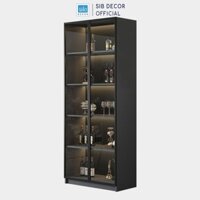 Tủ Gỗ Trưng Bày Cánh Kính Đèn LED Hiện Đại Thương Hiệu SIB Decor TCK02