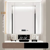 Tủ gương gắn trần, gương phòng tắm tự do thông minh, gương trang điểm treo tường có đèn và chống sư