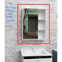 Tủ gương nhựa 60x70 chất liệu pvc phòng tắm cao cấp không thấm nước - sang trọng tiện lợi