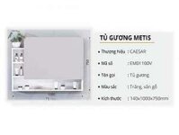 Tủ gương nhựa PVC cao cấp Caesar EM01100V