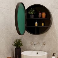 Tủ gương treo tường phòng tắm màu đen - D50 50 X 50