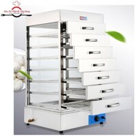 Tủ hấp bánh bao 7 tầng GIÁ RẺ CỰC SỐC,tủ kính hấp nóng trưng bày bánh bao