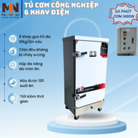 Tủ hấp cơm công nghiệp 6 khay điện, Tủ hấp đa năng cao cấp có hẹn giờ ủ chinh nhiệt giá tại xưởng