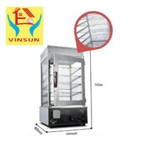 Tủ Hấp Giữ Nóng Bánh Bao 5 Tầng Khung Inox Dùng Điện VinSun