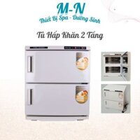 Tủ Hấp Khăn 2 Tầng Tiệt Trùng Dụng Cụ Hấp Đá Nóng Massage, Dùng Trong Spa Thẩm Mỹ