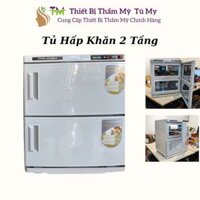 Tủ Hấp Khăn 2 Tầng Tiệt Trùng Dụng Cụ Hấp Đá Nóng Massage, Dùng Trong Spa Thẩm Mỹ