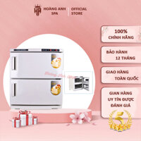 Tủ Hấp Khăn 2 Tầng, Tủ Hấp Khăn Nóng - Đá Nóng Có Tia UV Tiệt Trùng Dụng Cụ