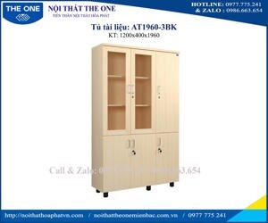 Tủ hồ sơ gỗ đứng 3 buồng Hòa Phát AT1960-3BK