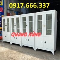 Tủ hồ sơ kính sơn dầu màu trắng dành cho văn phòng cao cấp giá rẻ