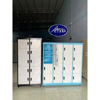 Tủ hồ sơ kính văn phòng có ổ khóa riêng - Tủ locker sắt nhiều ngăn đựng đồ cho công nhân viên - giao toàn quốc