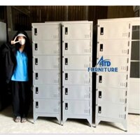 Tủ hồ sơ locker 3 ngăn, tủ sắt đựng đồ cá nhân nhân viên văn phòng, tủ locker giá rẻ tận xưởng