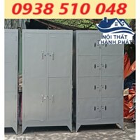 Tủ hồ sơ locker 4 cửa sắt sơn dầu dày dặn có khóa mỗi ô giao hỏa tốc 2h