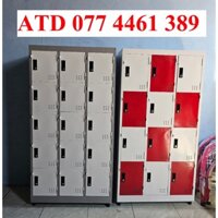 Tủ hồ sơ locker sắt 2 4 6 8 10 12 15 ngăn giá rẻ có chía khóa mỗi ô freeship tphcm bình dương