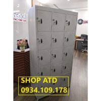 Tủ hồ sơ locker sắt có khóa nhiều ngăn 15,12,10,8,6,2 cánh đựng đồ trường học,nhà hàng,spa tphcm