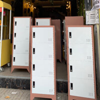 Tủ hồ sơ locker sắt mini 4 tầng đựng đồ nhân viên có khóa an toàn tủ locker khách để đồ cá nhân giá rẻ tại xưởng