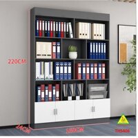 Tủ hồ sơ, tủ tài liệu, tủ văn phòng gỗ MDF THS406 - Nội thất lắp ráp Viễn Đông adv