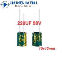 TỤ HÓA 220UF 50V 10X13MM TỤ XANH 220UF 50V