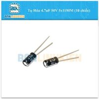 Tụ Hóa 4.7uF 50V 5x11MM (10 chiếc)                                               Yêu thích
