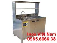 Tủ Inox Có Kệ Trên Và Bồn Rửa TUI-27