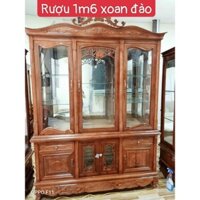 tủ kệ đựng rượu gỗ xoan đào