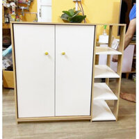 Tủ Kệ GIày Dép Gỗ Có 4 Tầng Kệ Bên Cạnh Đa Năng Thông Minh Sắp Xếp Giày Dép Gọn Gàng Thiết Kế Hiện Đại Decor Nhà Xinh