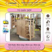 Tủ kệ giầy dép gỗ công nghiệp MFC chống ẩm, 2 cánh 4 tầng bên cạnh