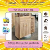 Tủ kệ giầy dép gỗ công nghiệp MFC chống ẩm, 2 cánh 4 tầng bên cạnh