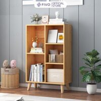 Tủ Kệ Sách Gỗ Đẹp Hiện Đại Đa Tầng FIVO Mã FB60 Nội Thất Lắp Ráp Đơn Giản, Chất Liệu Gỗ MDF Phủ Melamine Chống Thấm Bề Mặt Cực Tốt Hàng Cao Cấp, Có Kèm Tấm Lưng Kích Thước 50x24x92cm - KBT31C11 MDF
