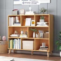 Tủ Kệ Sách Gỗ Đẹp Hiện Đại Đa Tầng FIVO Mã FB60 Chất Liệu Gỗ MDF Phủ Melamine Chống Thấm Bề Mặt, Dễ Dàng Lắp Ráp Có Kèm Tấm Lưng Kích Thước 100x24x107cm - KBT31C13 MDF