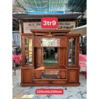 TỦ KỆ TIVI GỖ XOAN 2M2 x 44CM x 2M - TỒN KHO