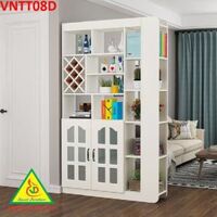 TỦ KỆ TRANG TRÍ KIÊM VÁCH NGĂN VNTT08D - Nội thất lắp ráp Viendong Adv - Trắng