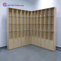 Tủ Kệ Trưng Bày Gỗ Đợt Kính