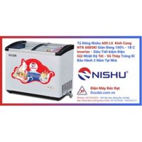 Tủ Kem đông Nishu Inverter Kính Cong 600 Lit Dàn Đồng NTK 688SKI