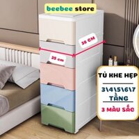 Tủ Khe Hẹp Rộng 35cm, Tủ Nhựa Nhiều Tầng Ngăn Kéo Đựng Đồ Tiện Lợi TUN005 [Cỡ Lớn]