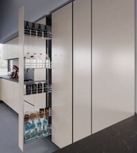 TỦ KHO 5 TẦNG CÁNH KÉO 150MM RỔ NAN TRÒN MẠ CHROME INOXA 842R/15C