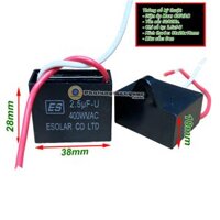 Tụ Khởi Động Quạt Điện, Quạt Trần 2.5uf – 400VAC Hàng Xịn Xuất Khẩu