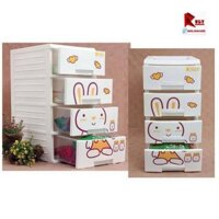 Tủ KITTY mini 4 tầng - Song Long, tủ nhựa, tủ quần áo, tủ cho bé, tủ mini