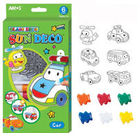 Tự làm móc khóa trang trí, vẽ và tô màu phương tiện giao thông AMOS00606G