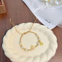 Tự Làm Tự Làm Ngọc Thỏ Vòng Tay Handmade Fu Nhân Vật Dệt Ngày Của Mẹ Dây Tay Của Mẹ Hợp Kim Vải Chất Liệu Gói Quà Tặng #DIYSL0309#