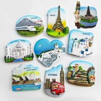Tủ Lạnh 3D Magnet Stick Tháp Toàn Cầu London   Hy Lạp Sydney Bali World Tour Lưu N