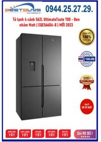 Tủ lạnh 4 cánh 562L UltimateTaste 700 - Đen nhám Matt ( EQE5660A-B ) MỚI 2023