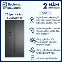 Tủ lạnh 4 cánh Electrolux 562L UltimateTaste 700 - Đen nhám, Ngăn đông mềm cao cấp, Lấy nước ngoài tiện lợi [Hàng chính hãng]