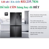 Tủ lạnh 4 cánh Samsung RF48A4000B4/SV 488L | Tủ lạnh Samsung Inverter 488 lít Multi Door RF48A4000B4 tiết kiệm điện A