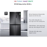 Tủ lạnh 4 cánh Samsung RF48A4000B4/SV 488L | Tủ lạnh Samsung Inverter 488 lít Multi Door RF48A4000B4 tiết kiệm điện