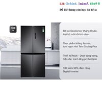 Tủ lạnh 4 cánh Samsung RF48A4000B4/SV 488L | Tủ lạnh Samsung Inverter 488 lít Multi Door RF48A4000B4 tiết kiệm điện