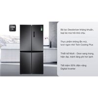 Tủ lạnh 4 cánh Samsung RF48A4000B4/SV 488L | Tủ lạnh Samsung Inverter 488 lít Multi Door RF48A4000B4 tiết kiệm điện
